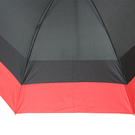 Grand parapluie tempête double extension rouge