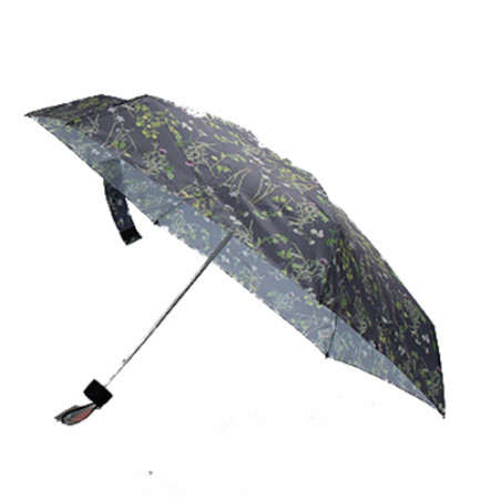 Mini parapluie Pierre Cardin gris motif fleuri