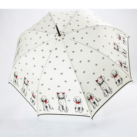 Grand parapluie femme motif chien fripon
