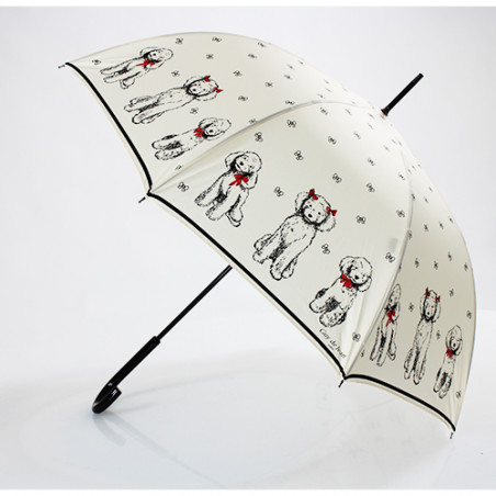 Grand parapluie femme motif chien fripon