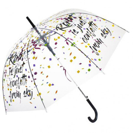Parapluie transparent cloche humour anglais