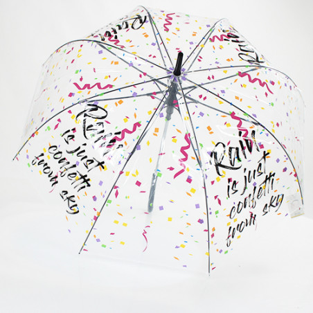 Parapluie transparent cloche humour anglais