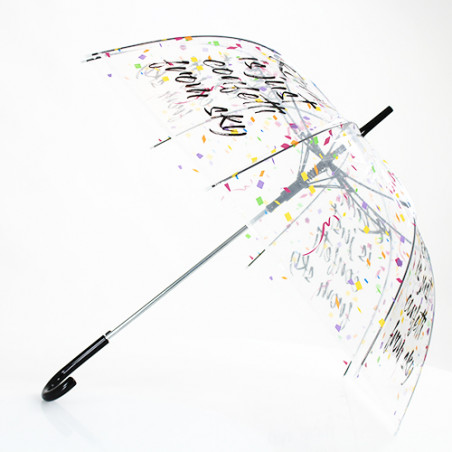 Parapluie transparent cloche humour anglais