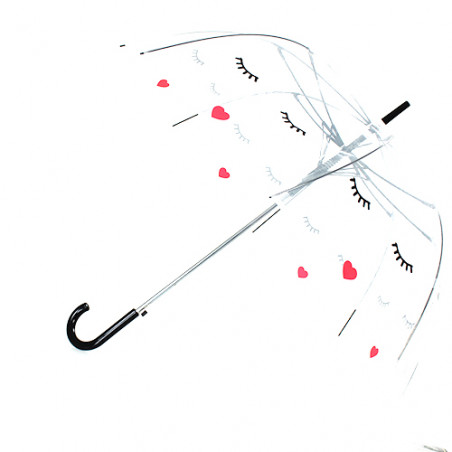 Parapluie cloche transparent happy face