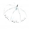 Parapluie cloche transparent chats noirs