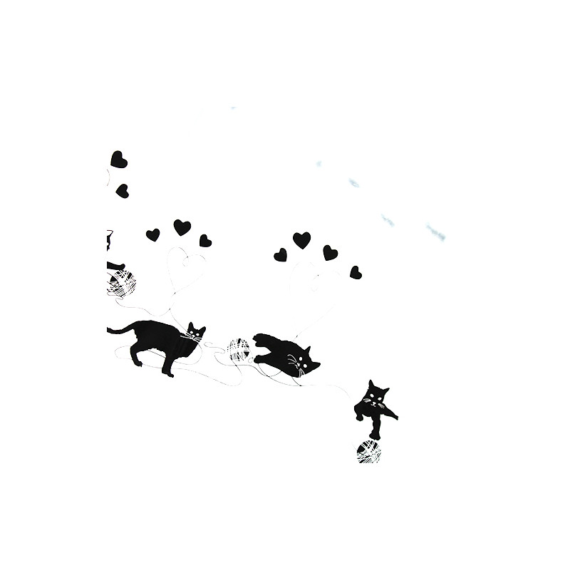 Parapluie cloche transparent chats noirs