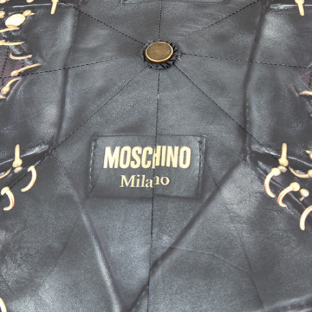 Parapluie pliant perfecto noir par Moschino