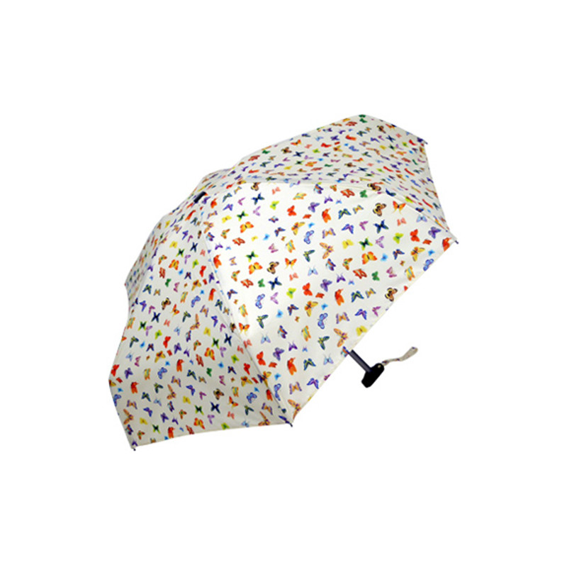 Parapluie ultra plat pochon papillons multicolores 