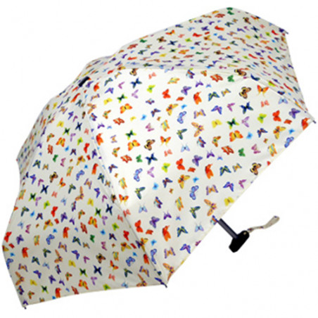 Parapluie ultra plat pochon papillons multicolores 