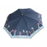 Parapluie pliant bleu femme motif tempête en ville