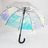 Parapluie cloche transparent toile irisée