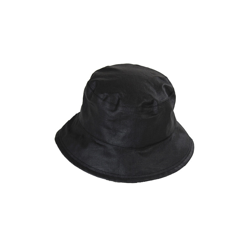 Chapeau de pluie noir revers motif géométrique