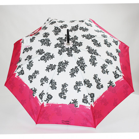 Parapluie Chantal Thomass noir et rose fushia