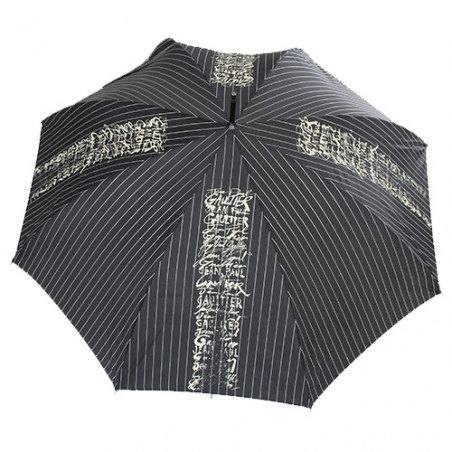 Parapluie jacquard rayé signatures Jean Paul Gaultier