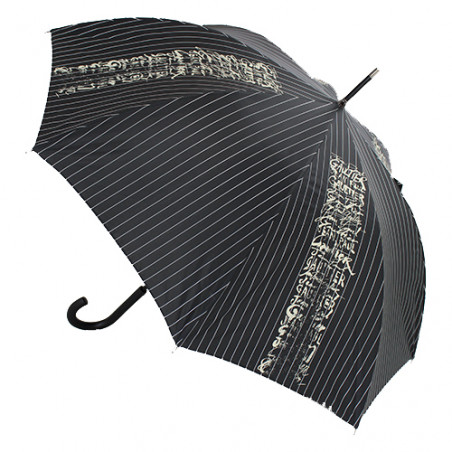 Parapluie jacquard rayé signatures Jean Paul Gaultier