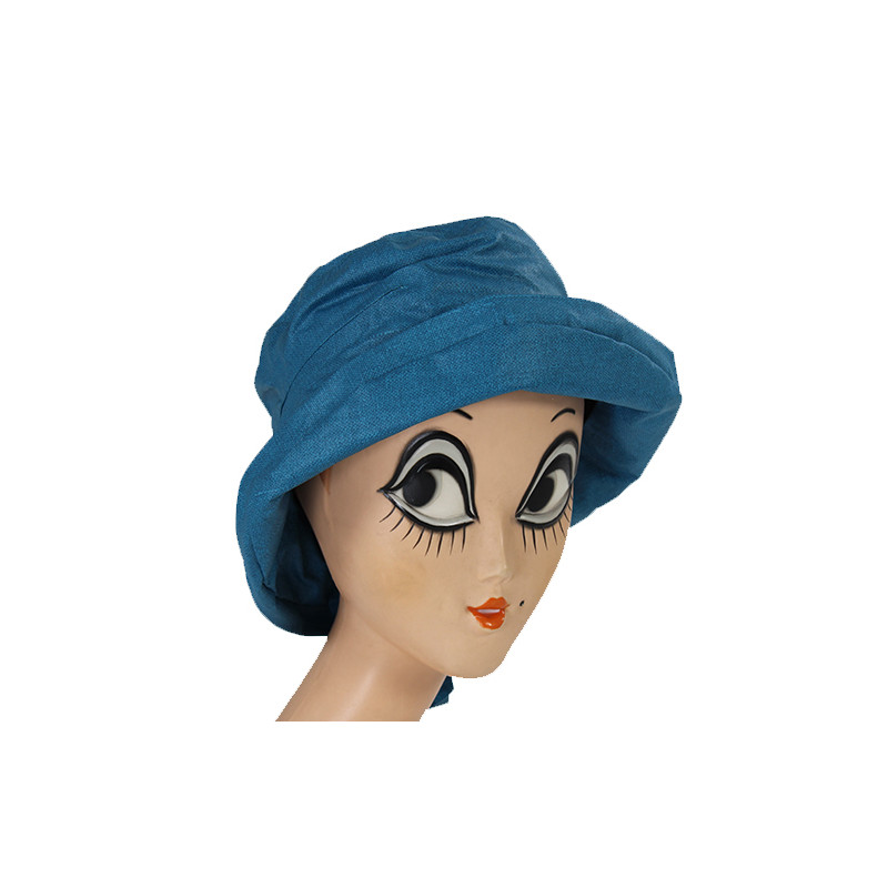 Chapeau de pluie femme bleu piscine Chapeau de pluie femme bleu piscine