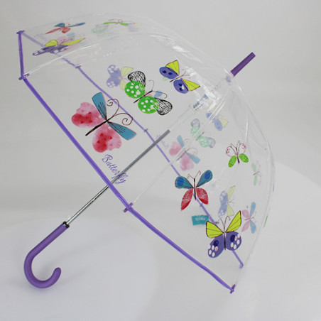 Parapluie cloche transparent Butterfly