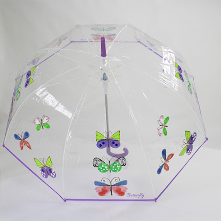 Parapluie cloche transparent Butterfly