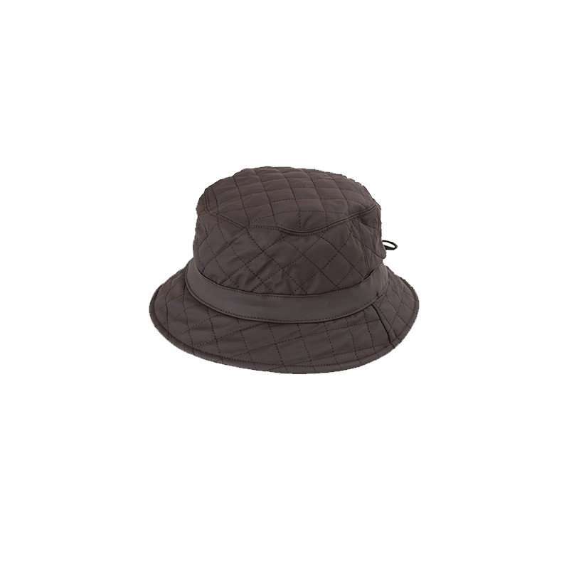 chapeau de pluie marron damassé doublure polaire