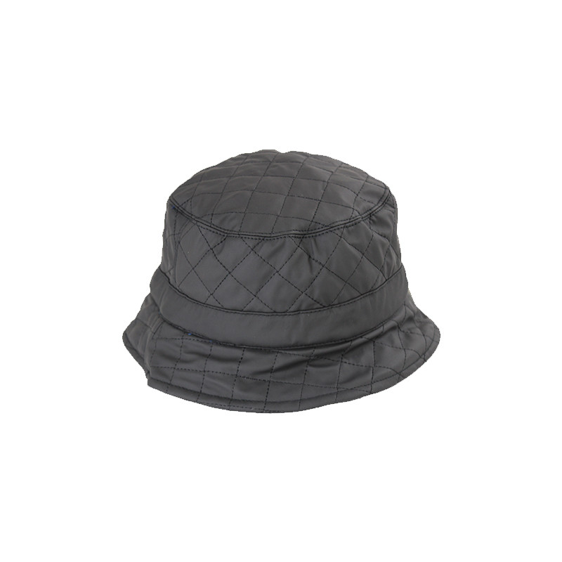 chapeau de pluie noir damassé doublure polaire