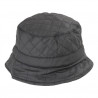 chapeau de pluie noir damassé doublure polaire