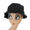 chapeau de pluie noir damassé doublure polaire