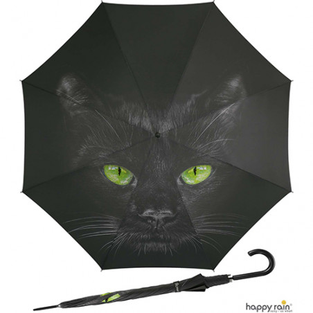 Parapluie canne tête de chat
