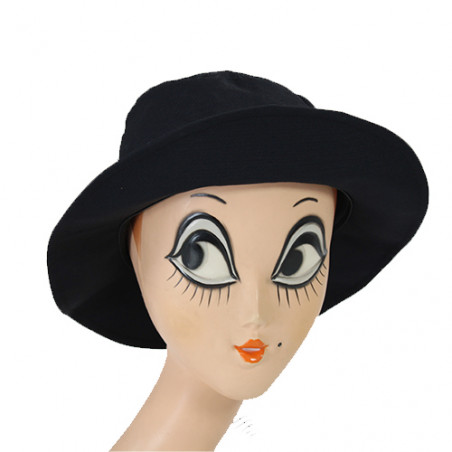 Chapeau de pluie noir mat pour femme