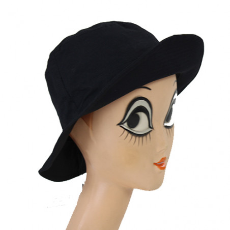 Chapeau de pluie noir mat pour femme