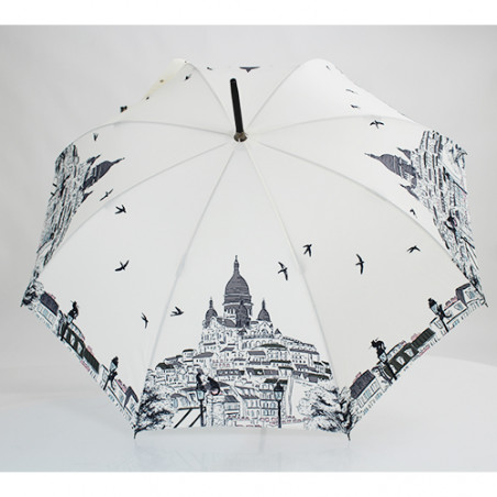 Parapluie canne Montmartre ivoire