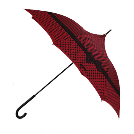 Parapluie pagode rouge et petits noeuds chantal Thomass