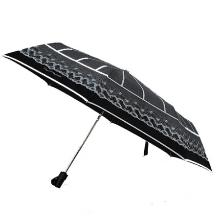 Parapluie pliant résilles noir et blanc Chantal Thomass