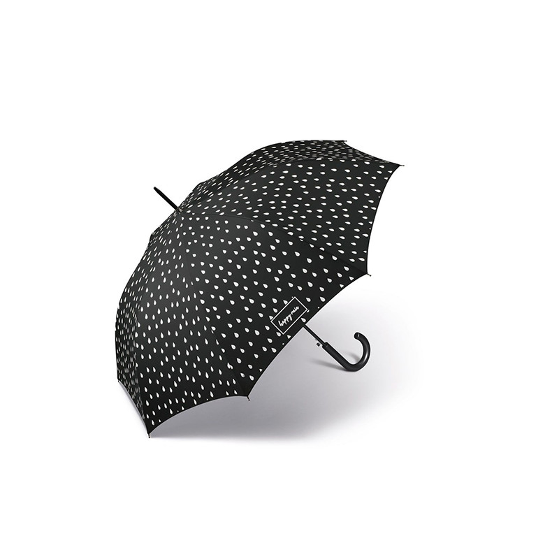 Parapluie long noir réactif à l'eau