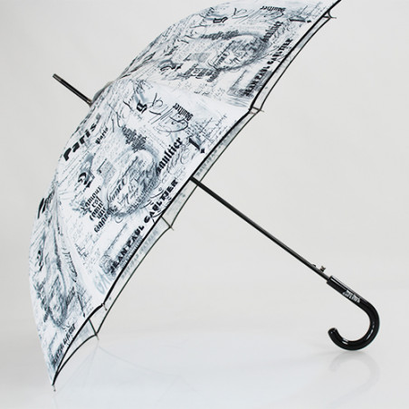 Parapluie droit écritures Jean Paul Gaultier
