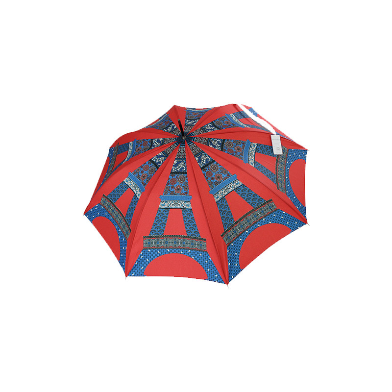 Parapluie canne Tour Eiffel rouge
