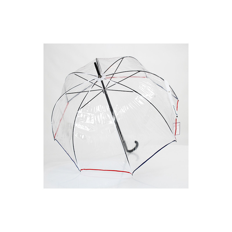 Parapluie canne transparent le Tricolore