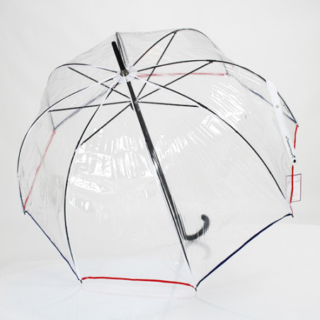 Parapluie canne transparent le Tricolore