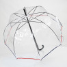 Parapluie canne transparent le Tricolore