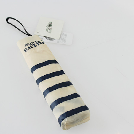 Parapluie micro plat pliant marinière Jean Paul Gaultier