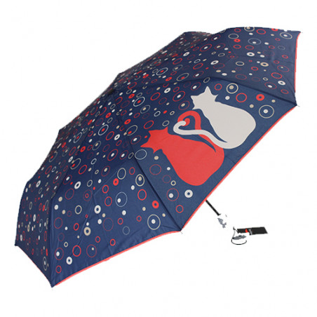Parapluie pliant dame chat et chat