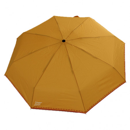 Parapluie pliant jaune d'ocre housse séchante