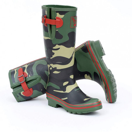 Botte de pluie femme camouflage