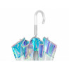 Parapluie transparent bande irisée