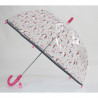 Parapluie transparent rose petites licornes