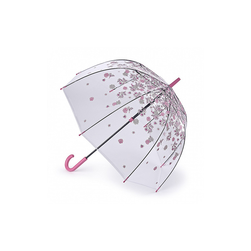 Parapluie transparent motif fleurs Fulton