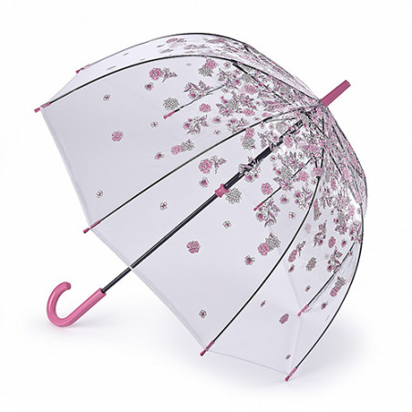 Parapluie transparent motif fleurs Fulton