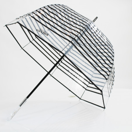 Parapluie cloche transparent rayé JP Gaultier