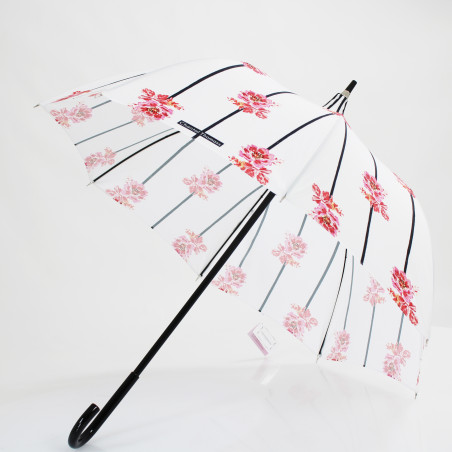 Parapluie blanc et fleurs forme pagode Chantal Thomass