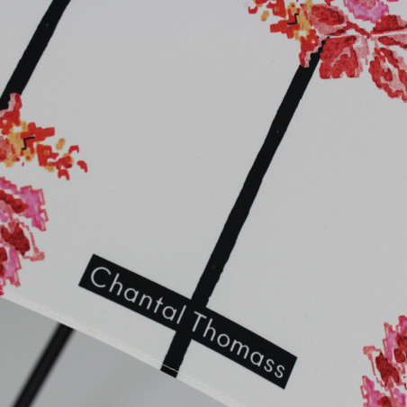 Parapluie blanc et fleurs forme pagode Chantal Thomass