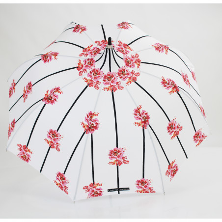 Parapluie blanc et fleurs forme pagode Chantal Thomass